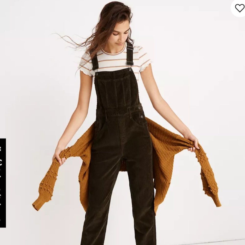 Madewell Corduroy Straight-Leg Overalls New with tags Size Large